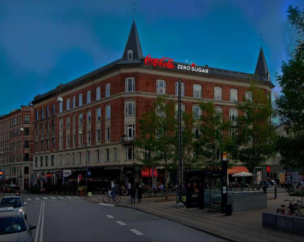 enghave plads, reklamer, lysskilte