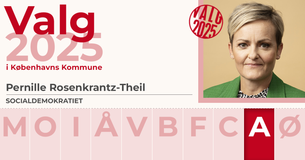 valgkort sf kommunalvalg københavn 2025 pernille rosenkrantz-theil