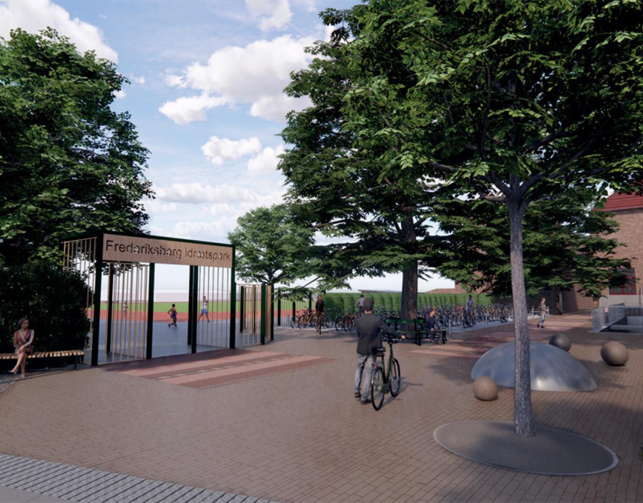 idrætspark, 1:1, rendering